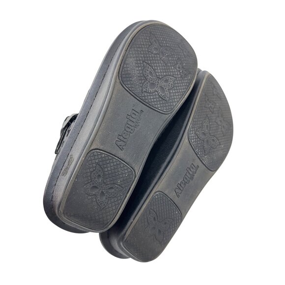 Alegria Womens Leather Slip-On Clogs Comfort Shoes Size 39 Pink&Black Adj Buckle - Picture 8 of 15